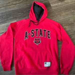 Colosseum Sweatshirt Red/Black Adult Small Arkansas State University Red Wolves